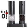 Electric Automatic Salt and Pepper Grinder Set with Led Light Grinder Set Spice Mill Adjustable Spices Grinder Kitchen Tools